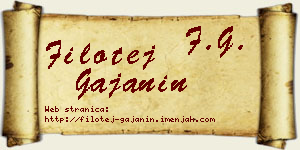 Filotej Gajanin vizit kartica